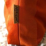 Einkaufstasche aus Upcycling Materialien in der Trendfarbe Orange
